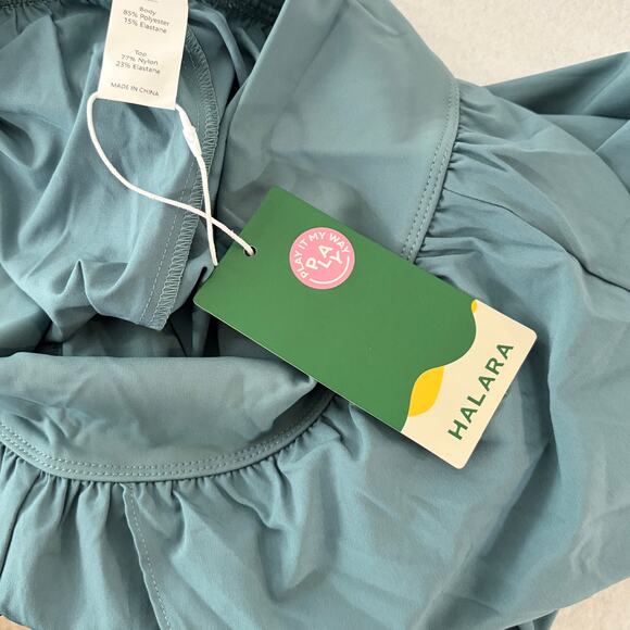 Halara Pants Womens Medium Breezeful High Waist Palazzo Flowy Wide Leg Blue NWT - Picture 8 of 10